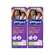 Canped Kids Çoçuklar Için Külot Bez Tekstil Yüzeyli Yaş:8 15 27 57kg 16 Adet 2pk 8
