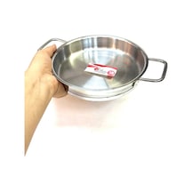 Paslanmaz Çelik Dik Yumurta Sahanı 18 Cm Gümüş