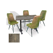 Çipa - Çırağan Mutfak Masa Takımı - 70x120 Werzalit, Wermodin Ve Allzalit Tabla - Old Pine - Kapiçino Çok Renkli