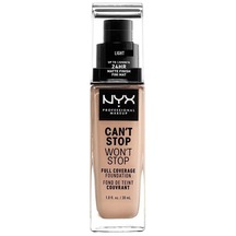 ﻿NYX Professional Makeup Can't Stop Won't Stop Full Coverage Foundation 05 Light