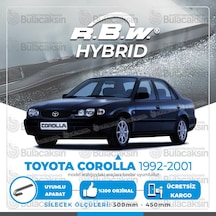 Toyota Corolla Uyumlu Ön Silecek Takımı (1992-2001) RBW Hibrit