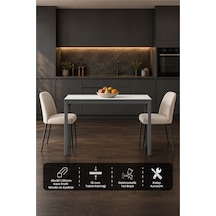 Balkon Masası 120 X 45 Cm Gri