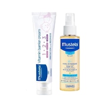 Mustela 1.2.3 Vitamin Barrier Pişik Kremi 100 ML + Bebek Yağı 100 ML