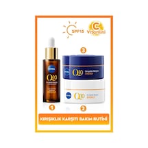 Spf15 Q10 Energy Gündüz Yüz Kremi 50ml Gece Kremi 50ml Ve   Çift Etkili Serum 30ml
