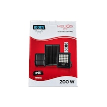 Helios 200w Led Solar Projektör Monokristal Panel Ip65 Uzaktan Kumandalı