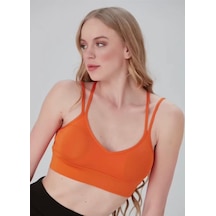 Sırt Çapraz Askılı Crop Bluz - S504571 Turuncu
