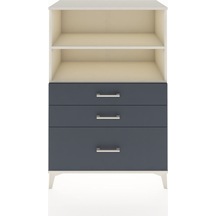 Hyperion Dolap 2 Raflı 3 Çekmeceli 88x44x134 Aytaşı-antrasit Aytaşı