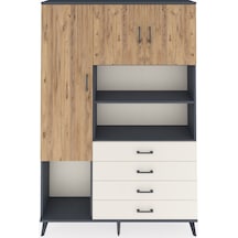 Arges Dolap 7 Raflı 4 Çekmeceli 3 Kapaklı 132x30x195 Antrasit... Antrasit Arges Dolap 7 Raflı 4 Çekmeceli 3 Kapaklı 132x30x195 Antrasit... Antrasit