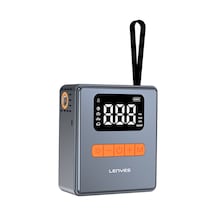 Lenyes Lcı206 Led Işıklı Oto Araç Lastik Şişirme Pompası Çok Modlu Ekranlı Araç Hava Kompresörü Gri