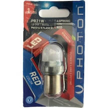 Motorsiklet Fren Ampulü Photon P21/5w Çakarlı Kırmızı Led Ampül Çift Duylu