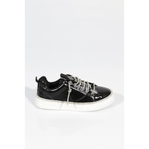 Dgn 2461 Kadin Bağcikli Sneaker Ayakkabi Siyah