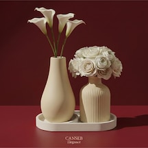 3lü Premium Avangard - Vazo Set - Özel İşçilik - Lüks Tasarım 41401905