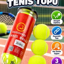 3 Lü Tenis Topu Seti Dayanıklı Ve Dengeli Zıplama Performanslı