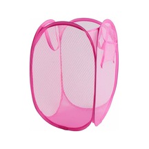 Çok Amaçlı Katlaır Oyucak Filesi Ve Katlaır Kirli Çamaşır Sepeti Pembe Kumaş Pembe 40 X 30 Cn Diğer