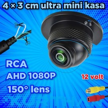 Ahd 1080p 150'' Geniş Açılı Metal Kasa 4 3 Cm Mini Kamera 12 V