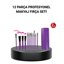 12 Li Profesyonel Makyaj Fırça Seti Dökülmeyen Yumuşak Kıllı, Ergonomik Tasarım 57034521