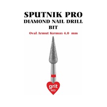Elmas Oval Armut Freze Kırmızı Çap 4,0mm