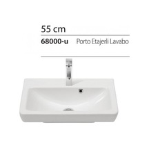 Turkuaz Seramik Cerastyle Porto Dar Lavabo 55CM Sifonsuz