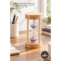 3 Adet Ahşap Kum Saati 5 Dakika Zamanlayıcı, Masaüstü Dekoratif Saat, Ahşap Tasarımlı Hourglass, 14 X 7 Cm Diğer
