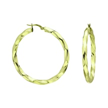 Glorria Gümüş 4 Cm Burgu Halka Küpe N11.30847