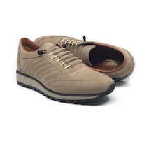 Lisans Shoes %100 Hakiki Nubuk Deri Ortopedik Erkek Günlük Yazlık Akıllı Bağcıklı Ayakkabı 39-45 Kum Beji