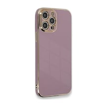 Apple Apple Uyumlu iPhone 12 Pro Max Kılıf Volet Silikon - Mor 0.2M-Çok Renkli