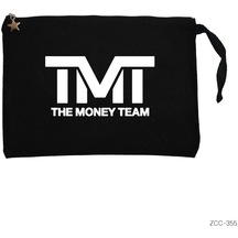 Tmt The Money Team Logo Siyah Clutch Astarlı Cüzdan / El Çantası