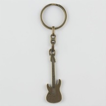 Gitar - 553 - Figürlü Metal - Kmrsfres - Anahtarlık Antik Çok Renkli