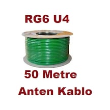 Anten Kablosu , Yeşil Uydu Kablosu Rg6 U4 Tv Anten Kablo 50 Mt