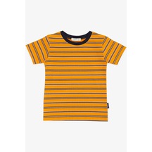 Breeze Erkek Çocuk Tişört Çizgili 3-7 Yaş Hardal Sarı