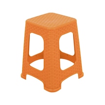 Mandella Sağlam Plastik Karizma Rattan Tabure (6 Adet) Tik