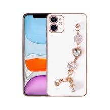 Zore İphone 11 Uyumlu El Tutamaçlı Kamera Korumalı Ogaa Taka Silikon Kılıf-beyaz