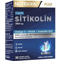 Citicoline 300 Mg 30 Softgel Omega 3, Dha, Epa, Koenzim Q10, B6 B12 İçeren Takviye Sitikolin