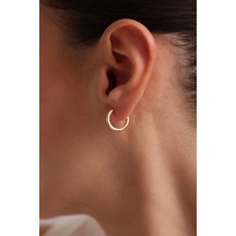Altın Du Z Oval Halka Ku Pe 1.4 Cm 2mm