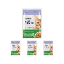 Kuzu Etli Kısırlaştırılmış Yaş Kedi Maması 85gr 4lü Paket