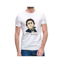 Sherlock Fun Baskılı Beyaz Erkek Tshirt