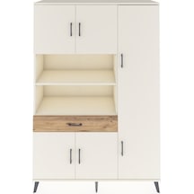 Hyperion Dolap 10 Raflı Tek Çekmeceli 6 Kapaklı 132x44x195 Aytaşı-aytaşı/çam Aytası/atlas Çam