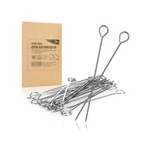 25 Adet Paslanmaz Çelik Rulo Şiş - 15 Cm Uzunluğunda Et Şişleri - Set Halinde Yüksek Kaliteli Şişler 025 Adet - Şiş