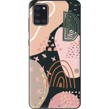 Samsung Uyumlu A31 Uyumlu Line Art Tasarımlı Siyah Lansman Telefon Kılıfı
