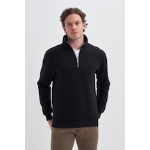 Cazador 56180 Erkek Dik Yaka Sweat Siyah