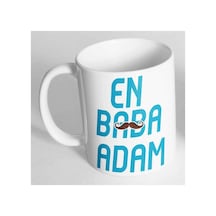 En Baba Adam Yazılı Baskılı Kupa Bardak Renkli