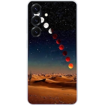 Samsung Galaxy S25 Uyumlu Ayın Geçişi Baskılı Silikon Kılıf Renkli