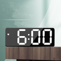 Led Ayna Dijital Masa Saati,elektronik Çalar Saat,takvim Termomtre
