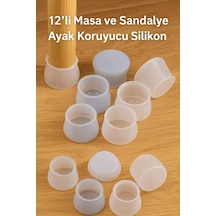 Masa Ve Sandalye Ayak Koruyucu Silikon Beyaz Diğer