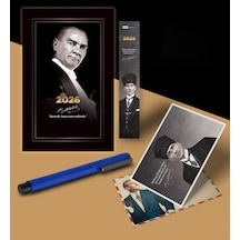 Ayrex Gazi Paşa Atatürk Ajandası Ayraç Kartpostal Kalem - Lacivert