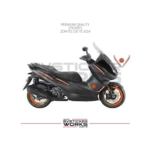 Zontes 250 Te Sticker Kaplama Set Full Kit Parçalı Etiket Sticker Modeli Turuncu