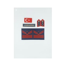 Asayiş 3 Kademe Bayrak Spolet Jandarma Yazı 4 Lü Set