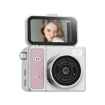 Vothoon 2k Mini Dijital Retro Video Kamera Flaşlı Dijital Vlog Mini Fotoğraf Makinesi Türkçe Me