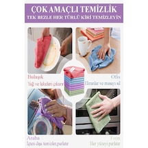 Temizlik Bezi 6 Adet Renkli 40x40cm Mikrofiber Bez Kurulama Bezi İz Bırakmayan Bez Leke Tutmaz Cam Bezi Mutfak Bezi