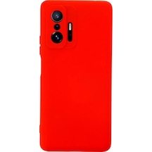 Newface Xiaomi Mi 11t Pro Kılıf Nano İçi Kadife Silikon - Kırmızı